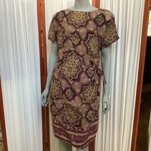 Vintage Jones NY Dress with Side Sarong Tie Size 14
